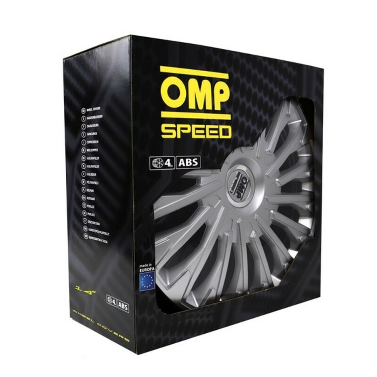 Navkapsel OMP Stinger Speed Silvrig 14" (4 uds)